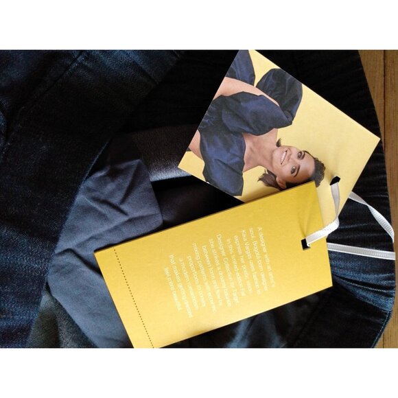 Kika Vargas x Target Womens 24W/26W Wide Leg Scalloped Pocket Indigo Pants NEW - Picture 6 of 8